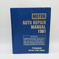 Vtg Motor Auto Repair Manual 1981 Professional Service Trade Edition First Print