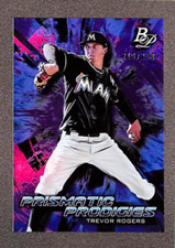 2018 Bowman Platinum #PPP-23 Trevor Rogers Prismatic Prodigies Purple SP #/250