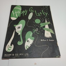 Happy Go Lucky Piano Duet Vintage Sheet Music   S43