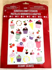 Scratch & Sniff 20 Count Stickers  "CHERRY"  Pastille Odorantes A Gratter Sealed