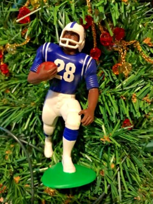 Marshall Faulk Indianapolis Colts Football Christmas Tree NFL Ornament