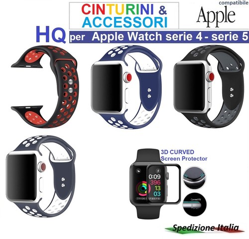 CINTURINO PER APPLE WATCH SERIES 5 4 3 2 1 SPORT RUN SILICONE 44 42 40 38  mm | eBay