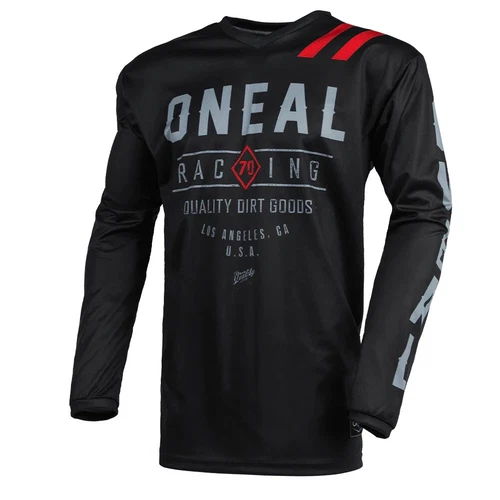 O'Neal Racing Element Off-Road Motocross Dirt Jersey Racewear Black/Gray Large