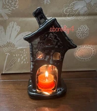 Yankee Candle Haunted Halloween House Tea Light Holder and Trick or Treat Candle