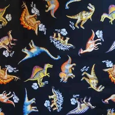 Michael Miller Fabrics Dinomighty~Black~Dinosaurs, Dinosaurs BTY, DCX11143