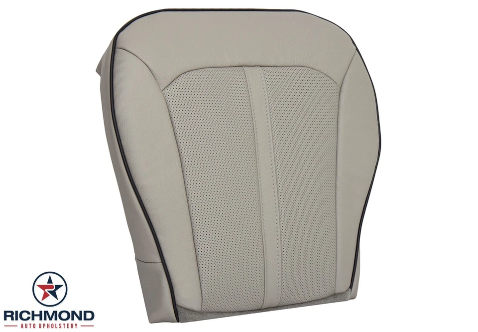 Lincoln MKX 2011-2015 - parte inferior del lado del conductor cubierta de asiento de cuero genuino gris Foto 2 de 4