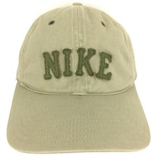 Vtg Nike Athletics Hat Spell Out Logo Swoosh Rap Hip Hop Baseball Strap Back Cap