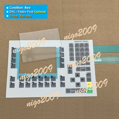 Membrane + Glass Panel Fit for SIEMENS PANEL OP270 KEY-6 CSTN 6AV6542-0CA10-0AX0
