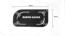 Radius Gauge Template, 200mm x 100mm, Multi-Curve Measuring Tool