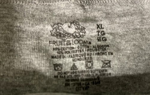 Vintage Fruit Of The Loom Boys Briefs Size XL or Mens Small Gray Spell Out - Picture 3 of 4