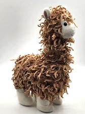 Fiesta Leo 12" Standing Llama Shaggy Chenille Coat Stuffed Animal Toy #C19953