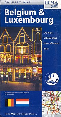 Map of Belgium & Luxembourg, by HEMA Maps