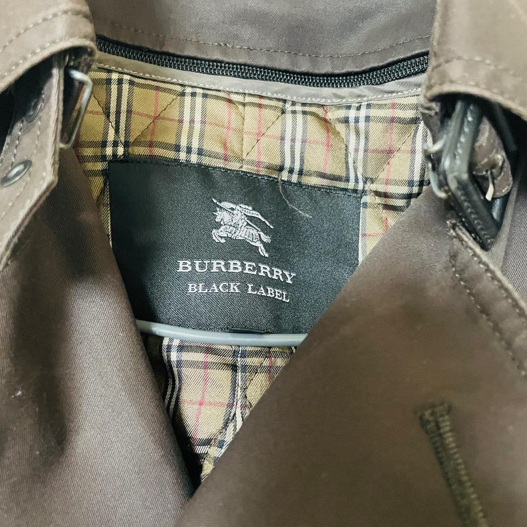 Burberry Black Label Trench Coat Brown Cotton With Check Pattern Size M Women thumbnail 22