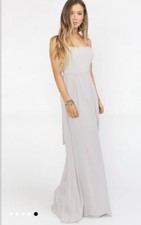 show me your mumu dress gray bridesmaid dress medium