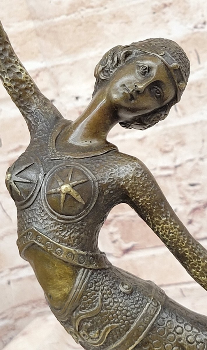 Bronze Modern Vintage Art Deco Sculpture DH Chiparus Female