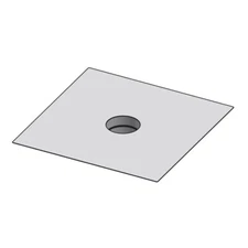 14" Diameter, Single Wall Grease Duct, Fan Plate Adapter - End