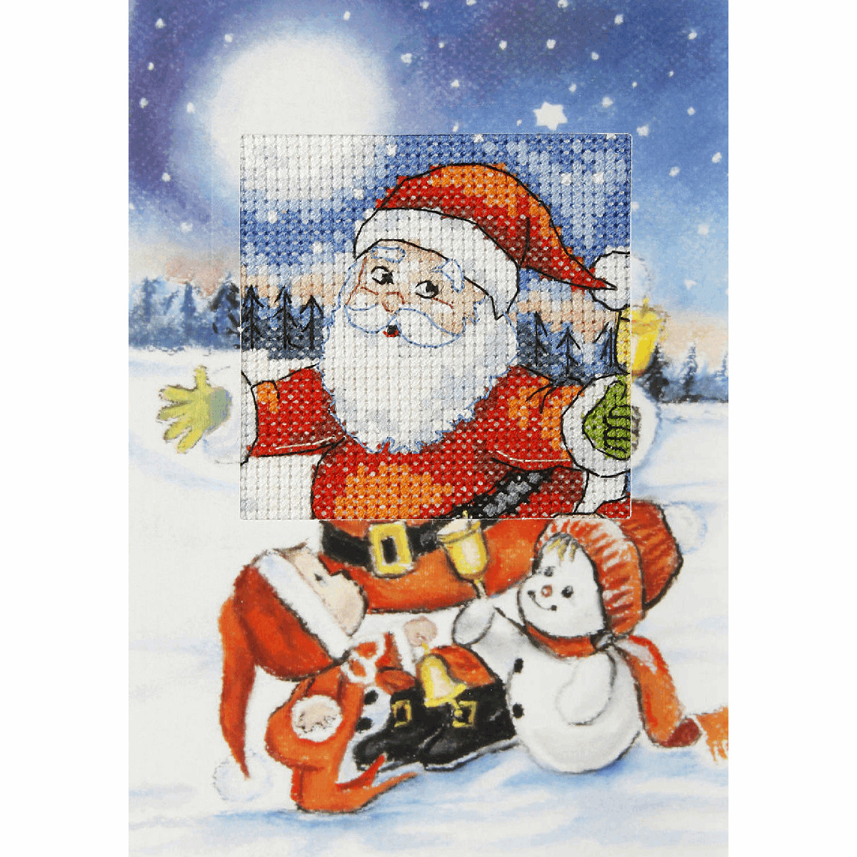 B&Q - Counted Cross Stitch Kit: Greetings Card: Santa Claus - Image 2