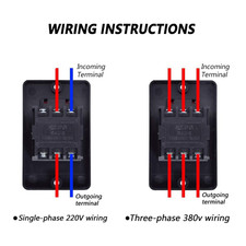 Interruttore A Pulsante Impermeabile On/Off 380V/220V 10A Con Blocco E Ripristino Automatico - KA0-10KH - 2