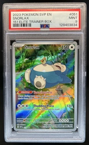 2023 Pokemon SV Black Star Promos - SVP EN Snorlax #051 PSA 9
