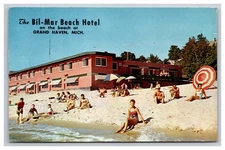 Bil-Mar Beach Hotel, Grand Haven Michigan MI Postcard