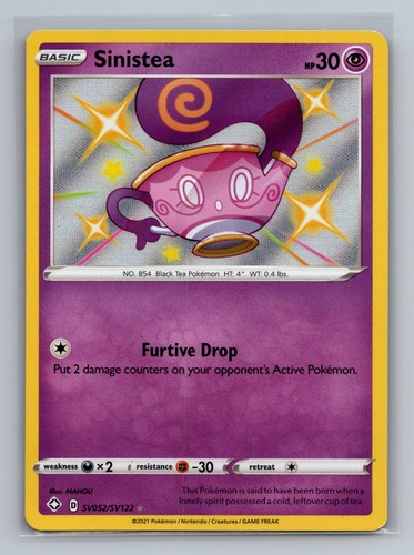 Sinistea Shiny Holo Rare Shining Fates: Shiny Vault SV052/SV122 NM
