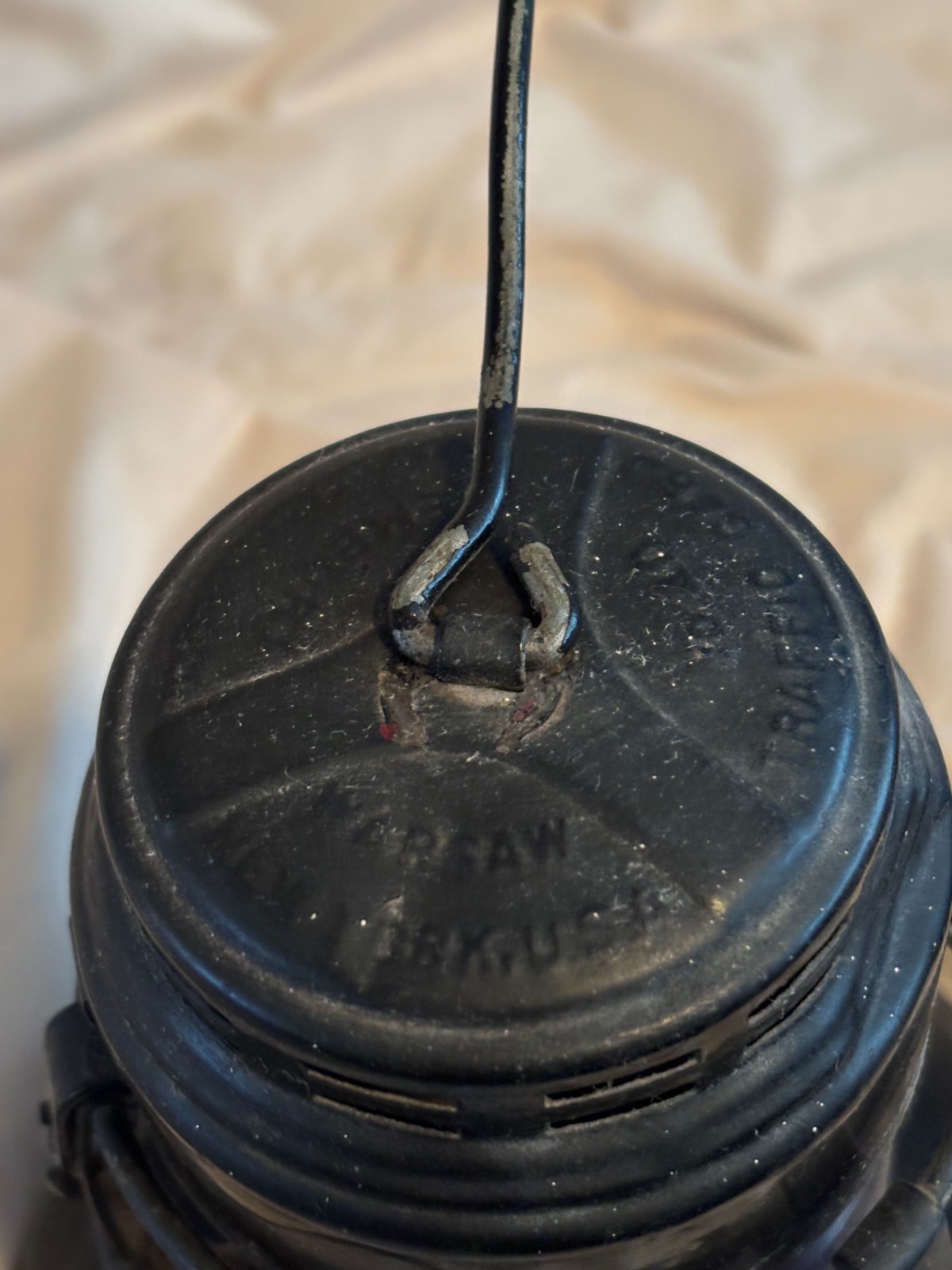 2 Vintage Lanterns No. 40 Traffic Gard Embury Warsaw NY USA Red Globe Dietz