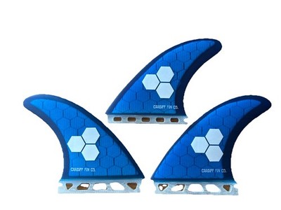 $45 Cardiff Fin Co M88 Lrg Tri (3) Fin HC Hexcore Blue Fits FUT