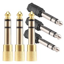 6 Pieces Headphone Adapter 6.35 mm 1/4 inch Male to 3.5 mm 1/8 inch 9051