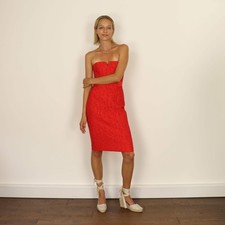 Halston Heritage Red Dress, UK Size 8