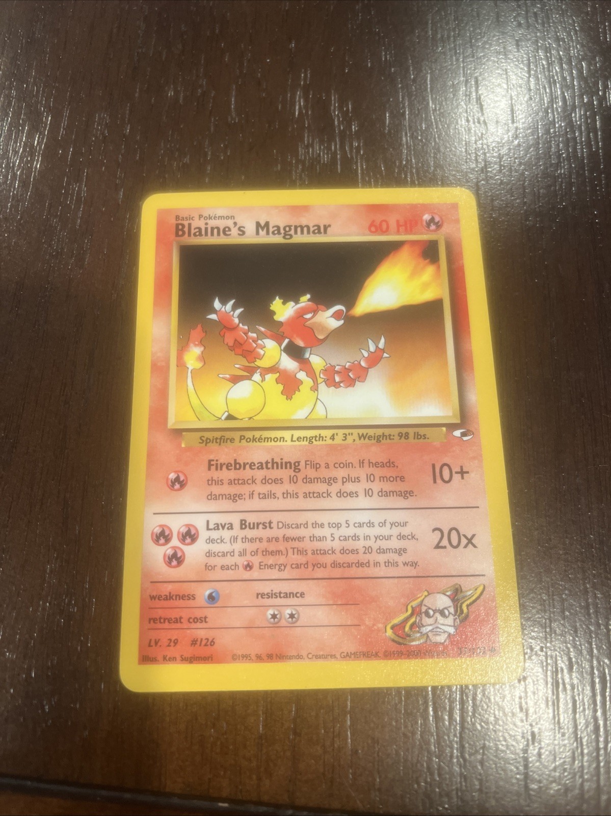 Pokémon TCG Blaine's Magmar Gym Heroes 37/132 Unlimited Uncommon