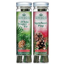 Scentsicles White Winter Fir and Snowberry Pine Scented Christmas Ornaments w...