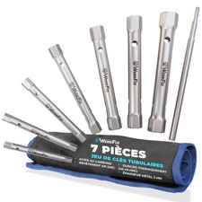 WERKFIX Jeu Clés Tubulaires - 7 Clés à Tube Douille 6-19 mm. Pour Bougies