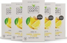 Image of Good Earth Tea Co Ginger Turmeric & Lemon Tea 5 x 15 Teabags