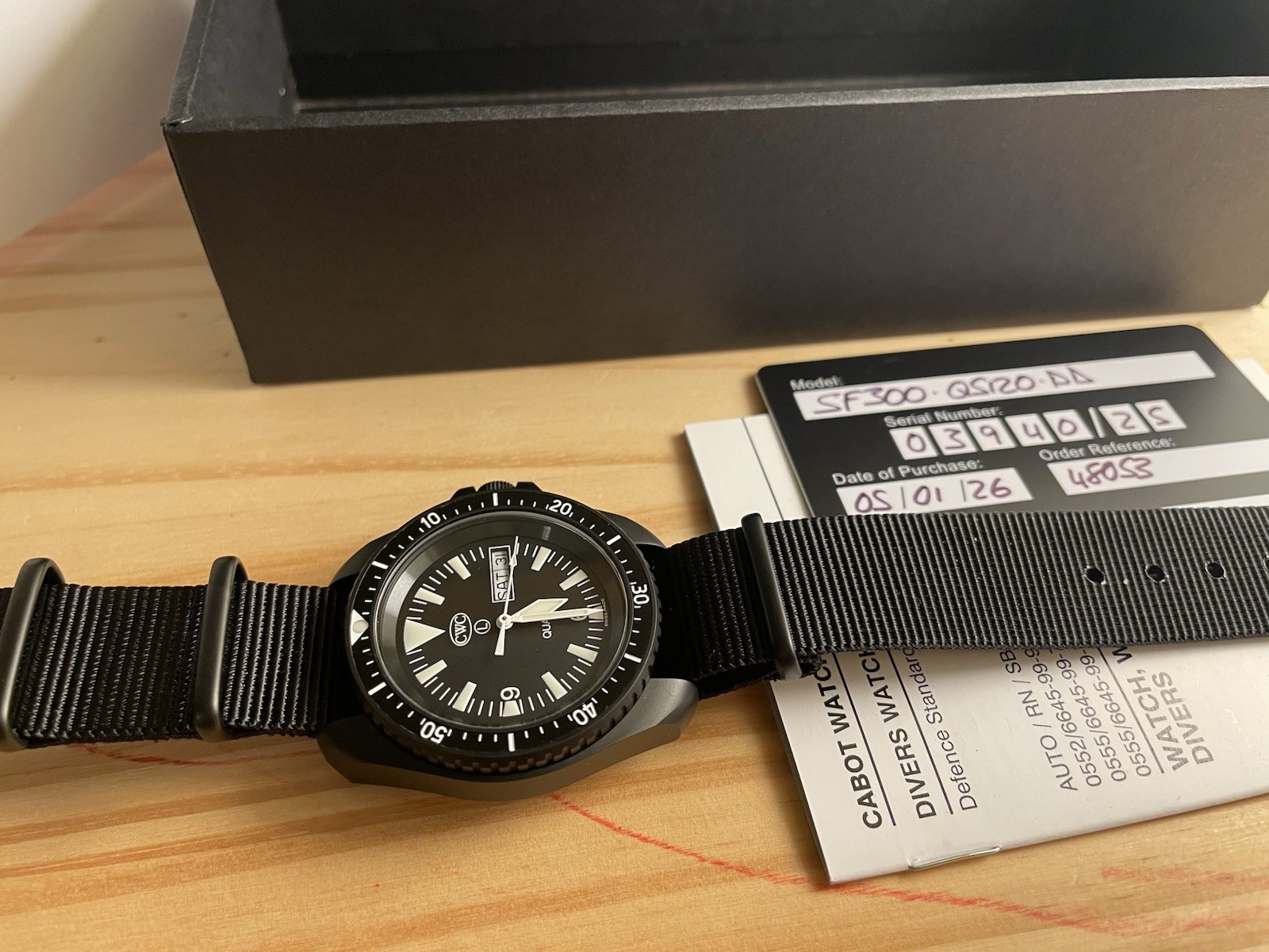 CWC SBS Royal Divers Quartz Watch MK.2 Day/Date Issue SF300 QS120-DD