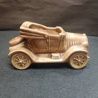 Vintage McCoy 9.5" Art Pottery Brown Convertible Roadster Car Planter Vase