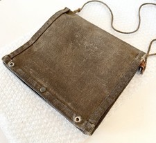 Vintage SWEDISH MILITARY M39 MAP CASE BAG Waxed Canvas (green)  Army WWII Patina