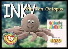 1999 Beanie Babies Series 2 Inky the Tan Octopus  #186