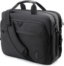 BAGSMART 18 Inch Laptop Bag, Expandable Briefcase, Computer Black-18.4