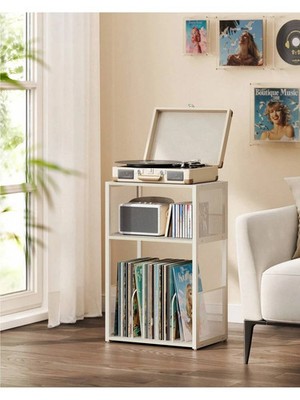 NEW 3-Tier Record Player Stand Vinyl Storage Up To 100 Albums FREE SHIPPING
