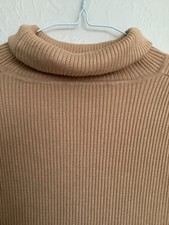 Schönes super weiches M&S Oberteil Pullover gerippt Rollkragen Damen Strick Langarm 