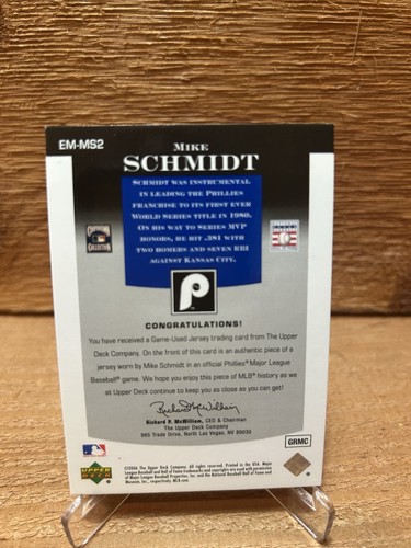 2006 Upper Deck Epic - Materials Mike Schmidt #EM-MS2 /99 Relic - Picture 2 of 2