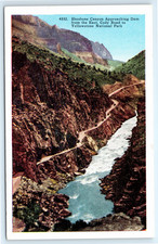 Vintage Postcard East Road, Shoshone Canyon Cody Road, Yellowstone National Park