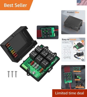 Universal 12V Relay Fuse Box: Waterproof, Easy Install, All Vehicles Compatible