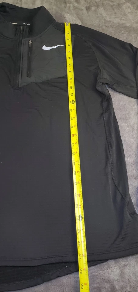 Pullover Nike Running Talla L Therma Sphere Element 1/4 Cremallera Para Hombre Negro C28-52 Foto 3 de 4