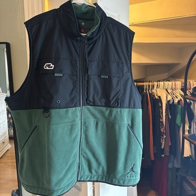 NWT Nike Air Jordan Jumpman Fleece Flight Vest DC9661 XL Green Black
