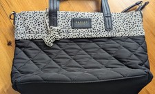  Radley Hilly Fields- Black Fabric Medium Quilted Multiway Handbag 