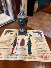 Montegrappa Luxor Blue Nile Anubis Sterling Inkwell