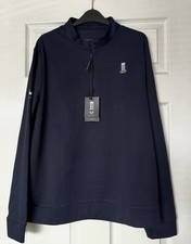 Image of BNWT Castore England Cricket size XL ECB Classic 1/4 Zip Navy Sweatshirt Top