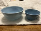 Vtg Pyrex Delphite Blue 2 1/2 Quart & 1 1/2 Quart Mixing Nesting Bowls 403 & 401