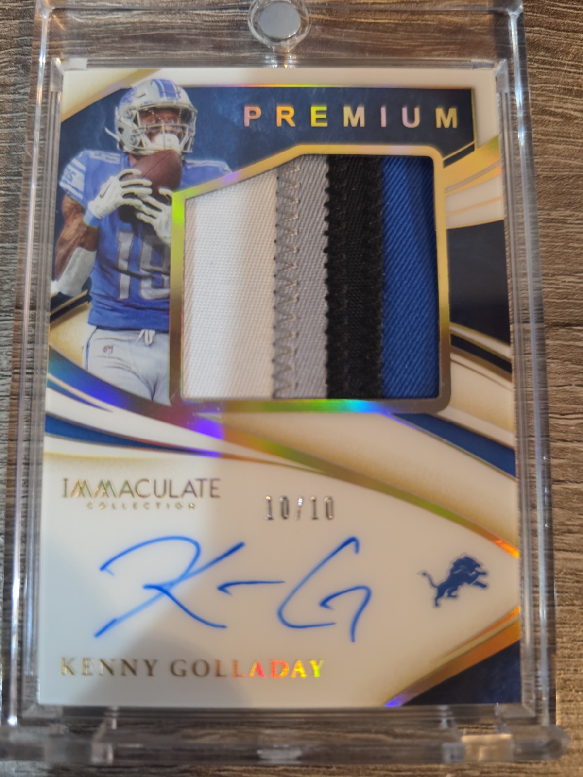 2020 Panini Immaculate Collection  Premium Patch Auto Kenny Golladay #PPA-KG /99 view 2